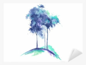 Watercolor Tree Isolated On White Background - Watercolor Painting