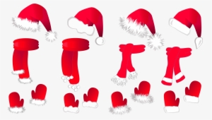Santa Beard Background Clipart - Free Vector Santa Hat
