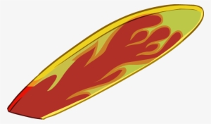 Fire Surfboard - Surfboard Png