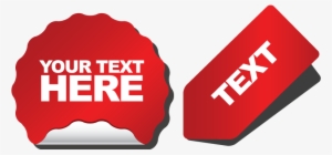 Two Red Labels / Badges In Vector Format - Label
