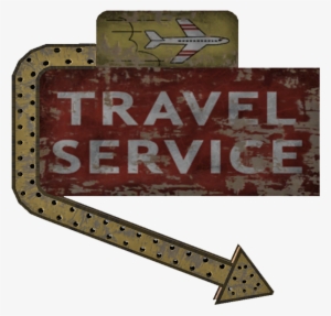 Neon Sign Travel Service - Puffin