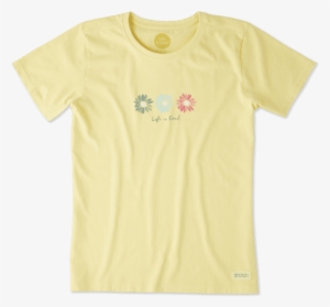 Women's 3 Happy Daisies Crusher - Active Shirt Transparent PNG ...