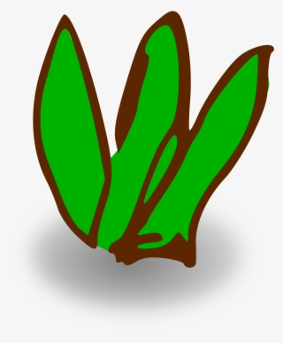 Weed Clipart Svg - Cartoon Bush Transparent Background