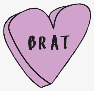 Brat Heart Cute Little Littlegirl Prin - Candy Hearts Transparent Background