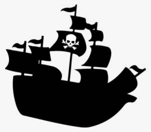 Boat Crossbones Pirate Ship Silhouette Sku - Pirate Ship Silhouette Png