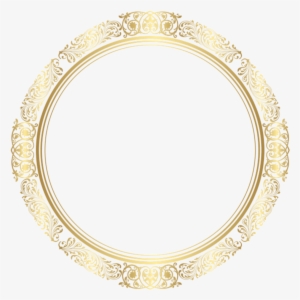 Design Gold Golden Circle Frame Border Circleframe - Gold Circle Design Png
