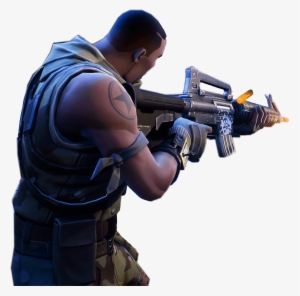 Png Transparent Library Xbox Console Playstation Pc - Fortnite Person Shooting Png