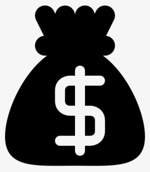 Money Black Bag With Dollar Sign Comments - Dollar Sign Black Icon