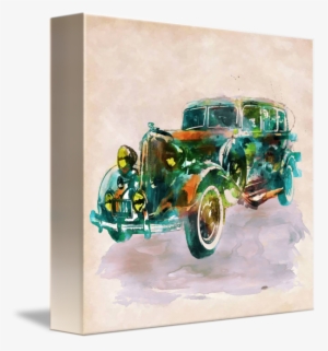 "vintage Car In Watercolor" By Marian Voicu, - Vintage Car