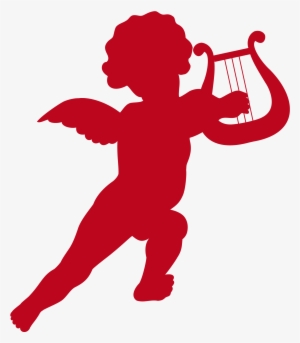Cupid With Harp Transparent Png Clip Art Image - Cupid