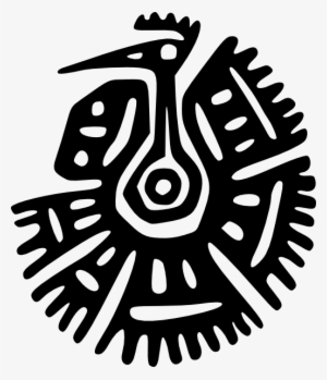 Ancient Birds Of Symbolism - Black And White Incan Symbols