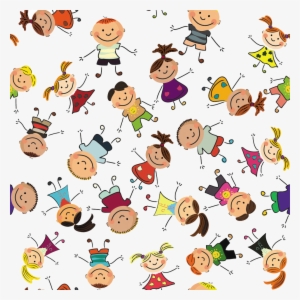 Child Drawing Pattern - Cute Background Clipart Png