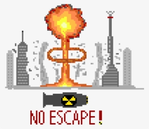 Nuke Explosion Png Banner Free Download - Nuclear Bomb Pixel Art
