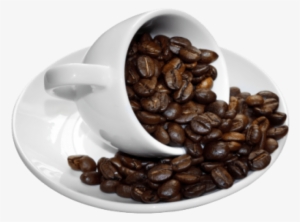 Coffee Beans Cup - Coffee Beans With Cup Png