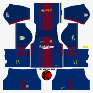 Barcelona Nike Home Kits 2017/2018 - Dls 18 Kits Barcelona