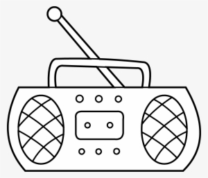 Clipart Music Radio - Radio Clip Art Black And White