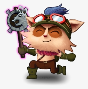 Teemo With A Needlessly Large Rod By Lolleaves On Deviantart - Teemo Drawing Transparent Png