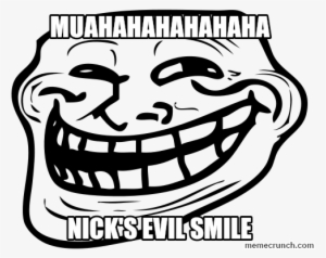 Alucard Drawing Evil Smile Picture Transparent Download - U Mad Bro Meme Troll Face