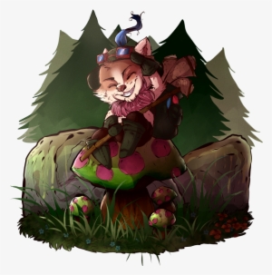 Captain Teemo Reporting For Duty - Cartoon
