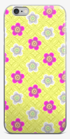 Yellow & Pink Flower Pattern - Calligraphy