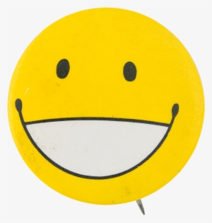 Open Mouth Yellow Smiley Smileys Button Museum - Open Mouth Happy Face