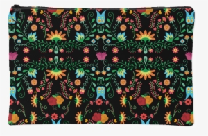 Mexican Flower Pattern Accessory Pouch - Flower