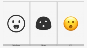 Face With Open Mouth On Various Operating Systems - Smiley