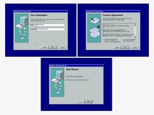 Jendela User Information , License Agreement (atas - Windows Nt