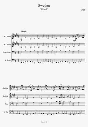 sweden sheet music composed by c418 1 of 2 pages - trumpet music twenty one pilots