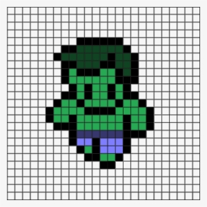 How To Draw Color A Minecraft Heart Easy No Graph Paper - Perler Beads Pattern Hulk