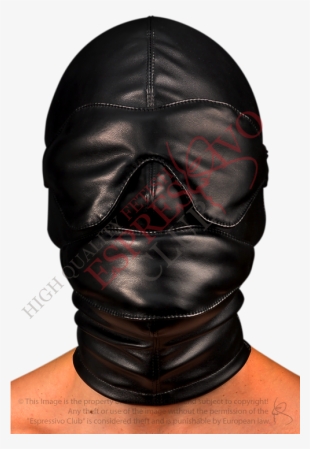 Bdsm-gear For Men Leather Bondage Hood With Soft Blindfold - Mask