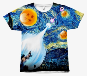 Goku Kamehameha Vs Vegeta Galick Gun Van Gogh Starry - Dbz Starry Starry Night