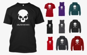muahahaha evil skull tshirt - t-shirt