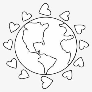 Globe Black And White Earth Clipart Black And White - Love Clip Art Black And White