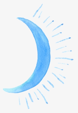 Report Abuse - Watercolor Moon Png