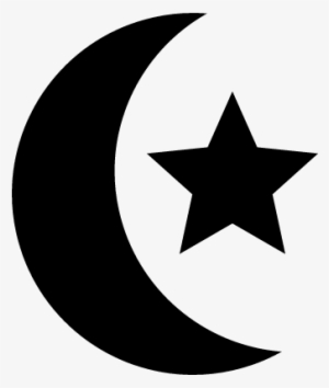 Star And Crescent Vector - Islamic Moon And Star Png