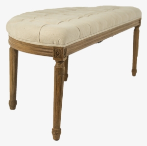 Adeline Linen Crescent Bench 3