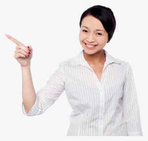 Women Pointing Left Png Image - Girl