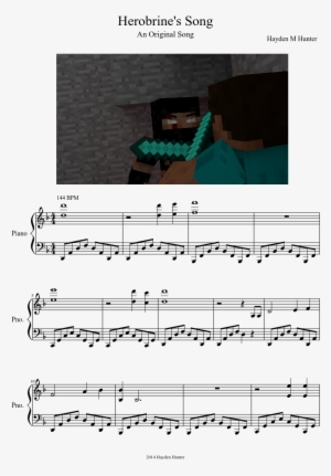 Herobrine's Song Sheet Music Composed By Hayden M Hunter - Comptine Dun Autre Ete Lapresmidi