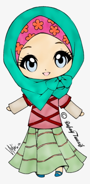 Cute Muslimah - Muslim Girl Clipart