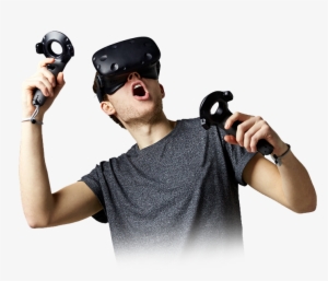 Man Playing Vr Virtual Reality - Vr Htc Vive Png
