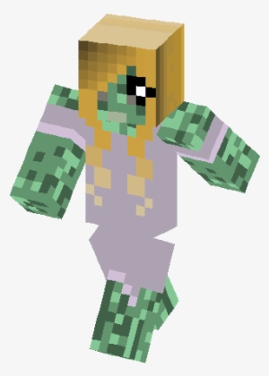 Beautiful Zombie Girl Skin - Minecraft Green Knight Png