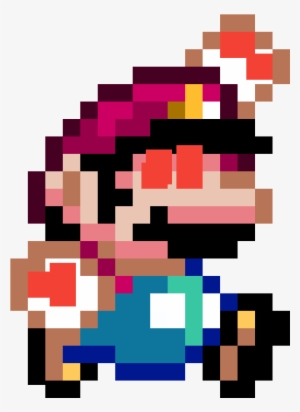 Creepy Mario Jumping - Super Mario World Pixel