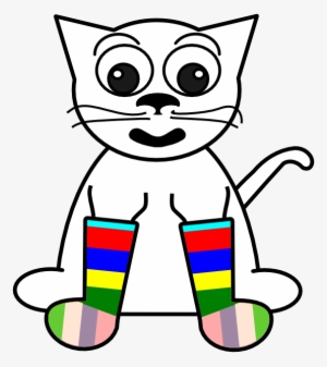 Clipart Info - Rainbow Cat Black And White
