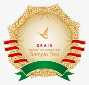 Vector Logo Wheat Label Logo Template - Punjab Agricultural University