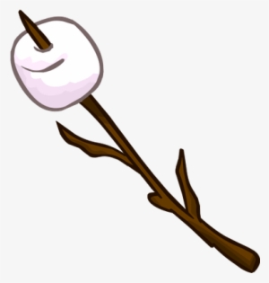 Pink Marshmallow On A Stick Clipart - Marshmallow On A Stick Clipart