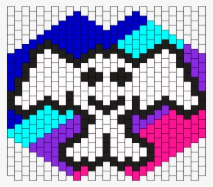 marshmello mask bead pattern - marshmello kandi mask pattern