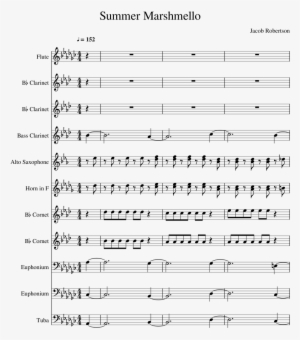 Summer Marshmello Sheet Music Composed By Jacob Robertson - Without Me Saxophone Music