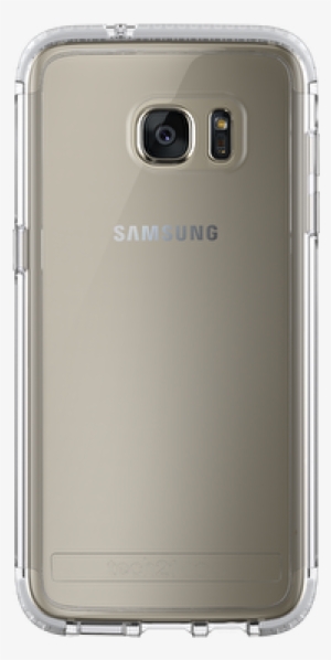 Back - Tech21 Evo Frame Cover For Galaxy S7 Edge - White/clear