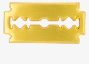 Razor Blade Pin , Gold - Gold Razor Blade Png